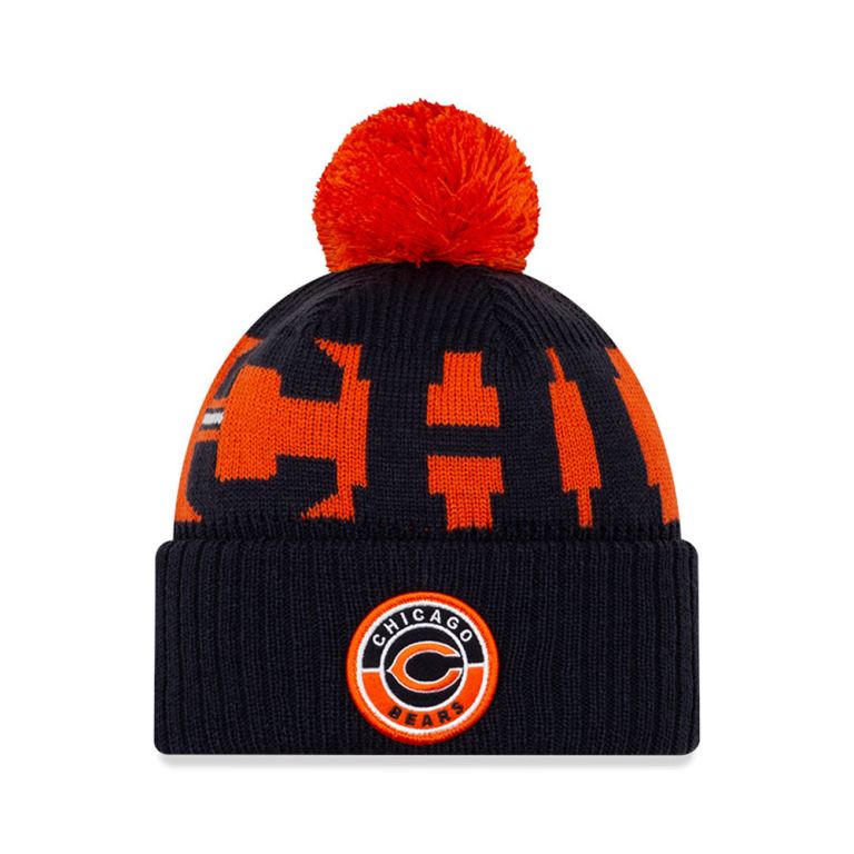 Gorras New Era Beanies Azules - Chicago Bears On Field 36159DJYZ